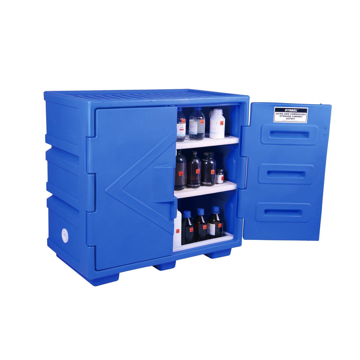 SDCORPE 83L Polyethylene Corrosive Cabinet Self Closing 
