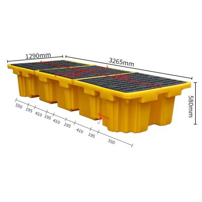 BB3 Spill Pallet with dimensions