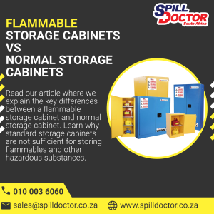 Flammable cabinets vs normal cabinets graphic